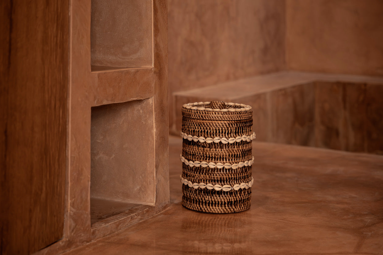 Mand Shell – rattan, naturelbruin, ø21×30 cm
