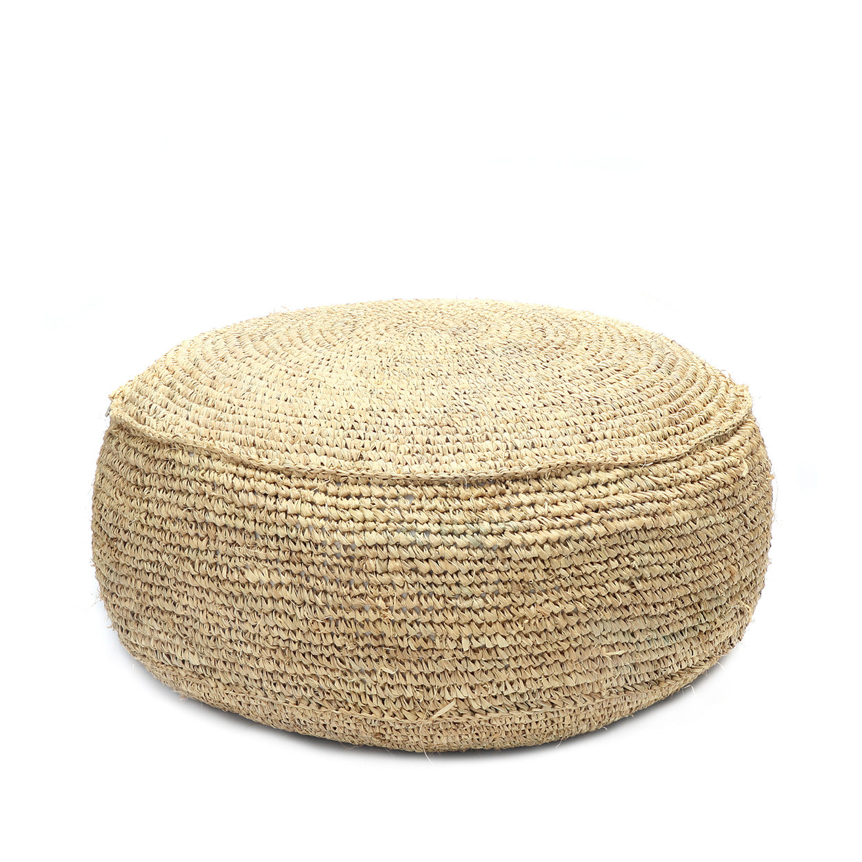The Raffia Flores Pouf - Natural
