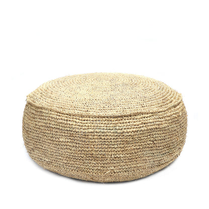 The Raffia Flores Pouf - Natural