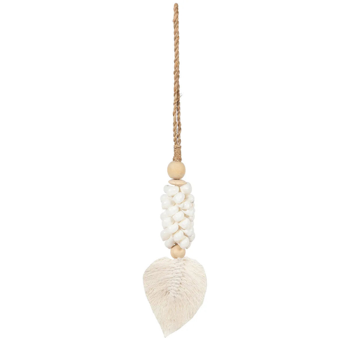 The Leaf &amp; Shell Tassel - White