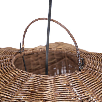 Hanglamp Wave – rattan, donker walnoot, L, ø103x40 cm