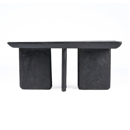 Salontafel Obsidian – mangohout, zwart, 100x50x45 cm