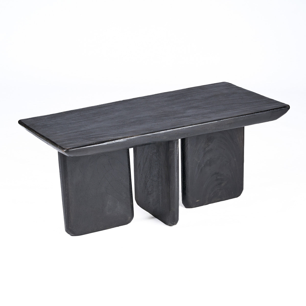 Salontafel Obsidian – mangohout, zwart, 100x50x45 cm
