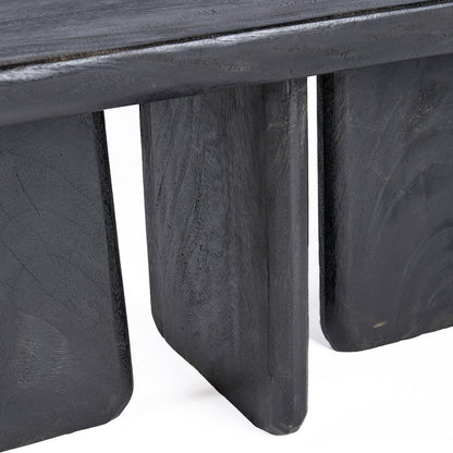Salontafel Obsidian – mangohout, zwart, 100x50x45 cm