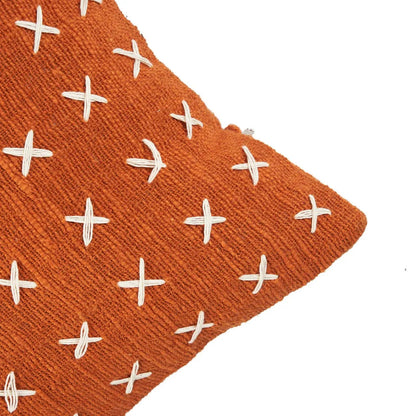 The Zillion Kiss Cushion Cover - Terracotta White