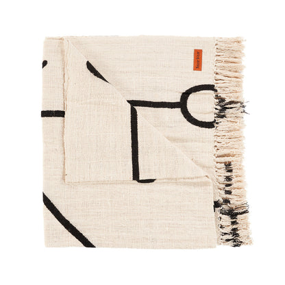 The Evil Eye Bed Throw - Natural Black