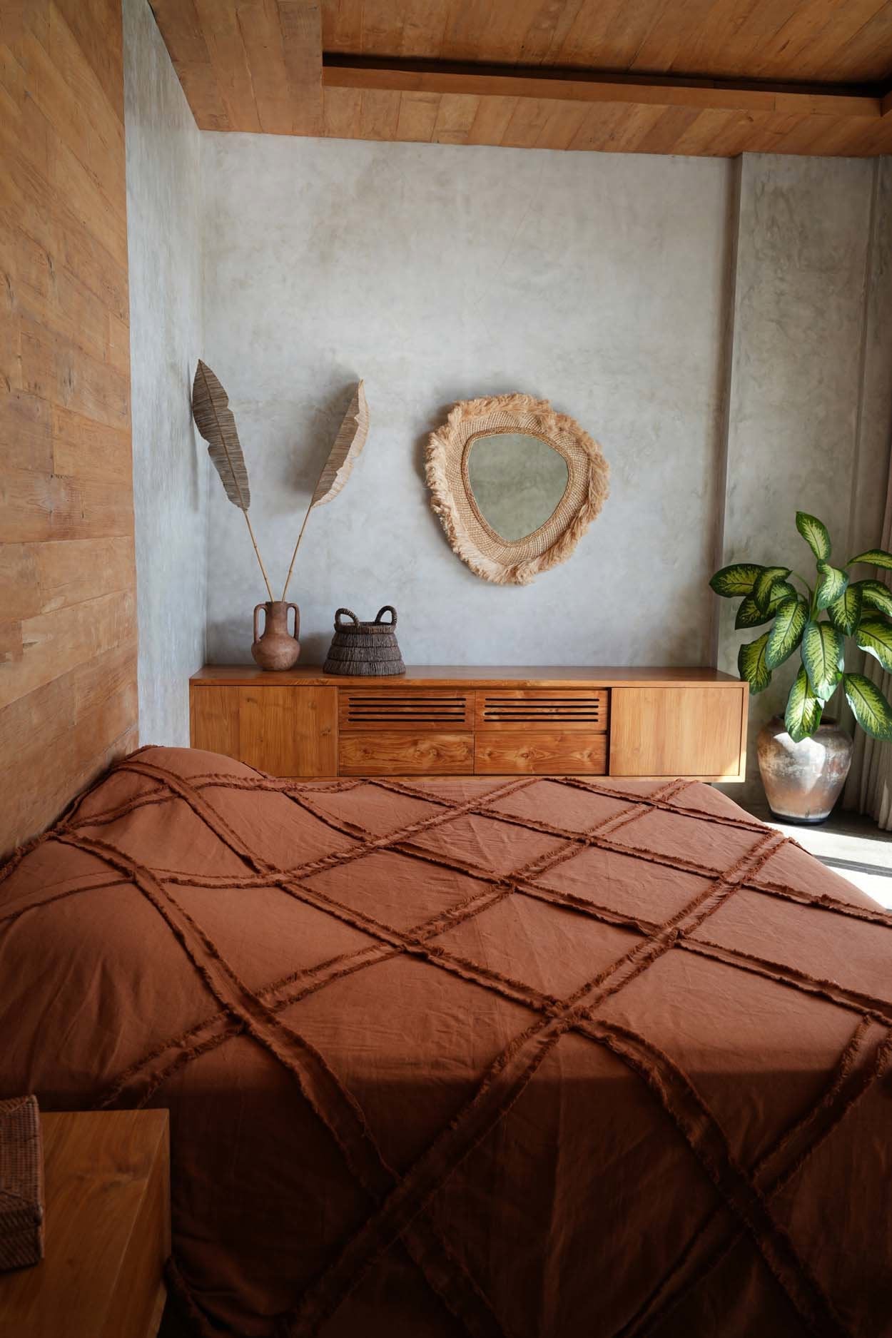 Plaid Berber – katoen, terracotta, 240x300 cm