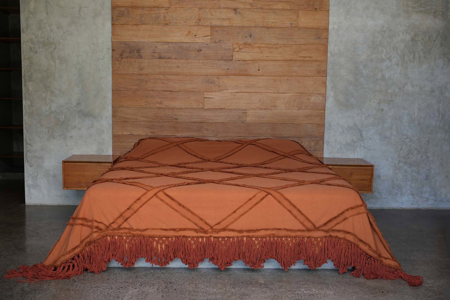 Plaid Berber – katoen, terracotta, 240x300 cm