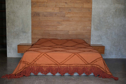 Plaid Berber – katoen, terracotta, 240x300 cm