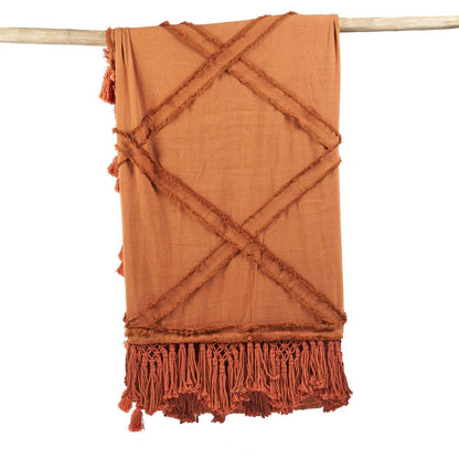 Plaid Berber – katoen, terracotta, 240x300 cm