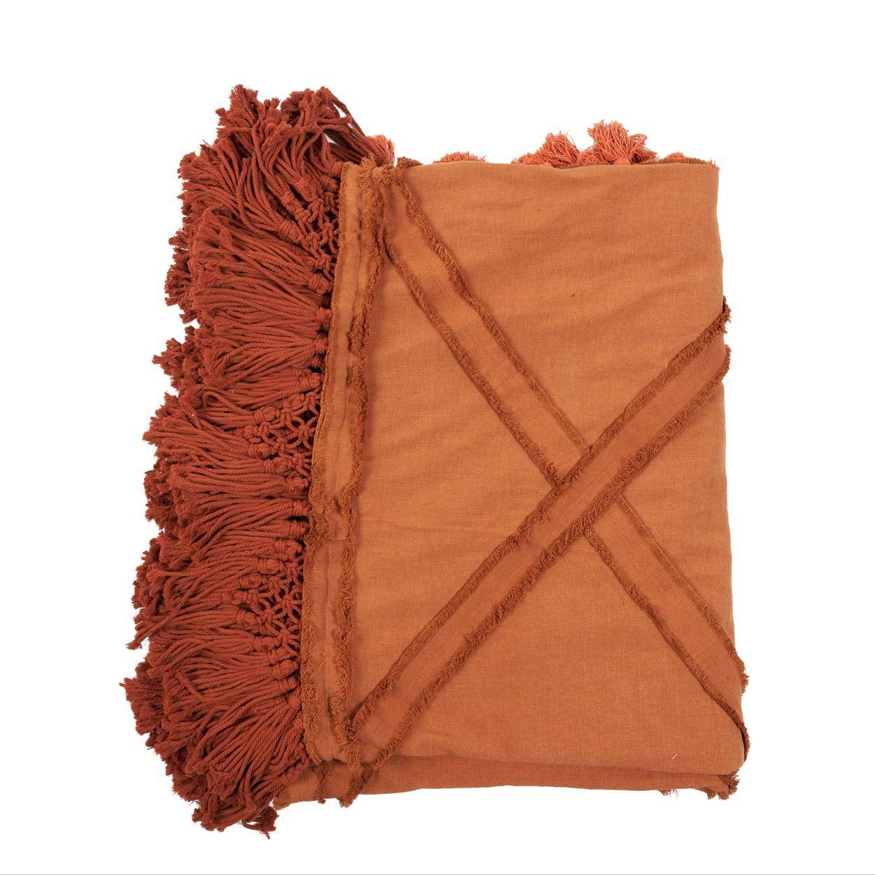Plaid Berber – katoen, terracotta, 240x300 cm