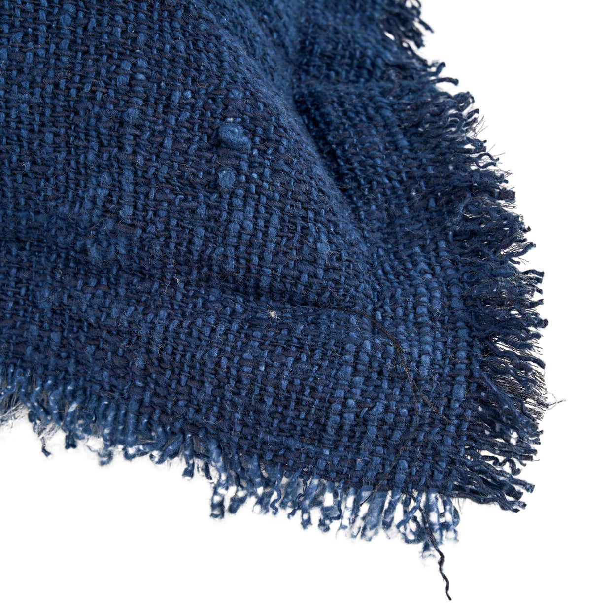 Kussenhoes Azure Fringe – katoen/linnen, blauw, 50x50 cm