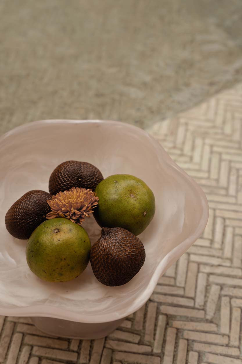 The Resin Organic Fruit Stand - Pink White