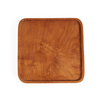 Bord Teak Square – teakhout naturel, 8x8x2 cm