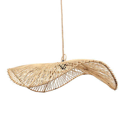 Hanglamp Chapeau – rattan, naturel, L ø75×20 cm