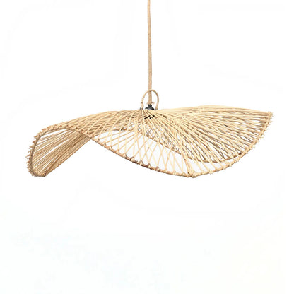 Hanglamp Chapeau – rattan, naturel, L ø75×20 cm