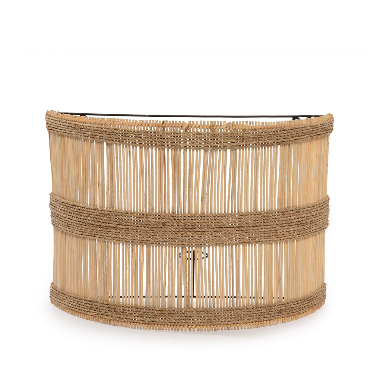 Wandlamp Doedoe – rattan, naturel, M 45x19x33 cm
