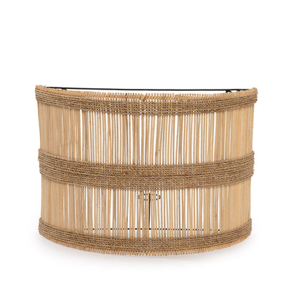 Wandlamp Doedoe – rattan, naturel, M 45x19x33 cm