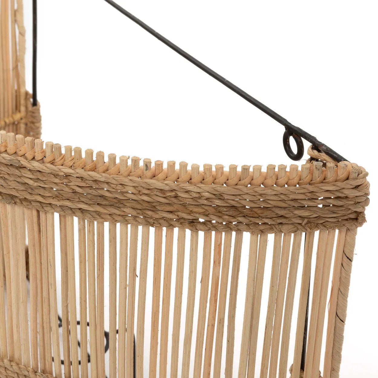 Wandlamp Doedoe – rattan, naturel, M 45x19x33 cm