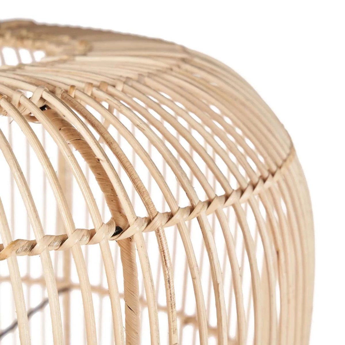 Lámpara colgante Bozelo – ratán, natural, ø50×120 cm