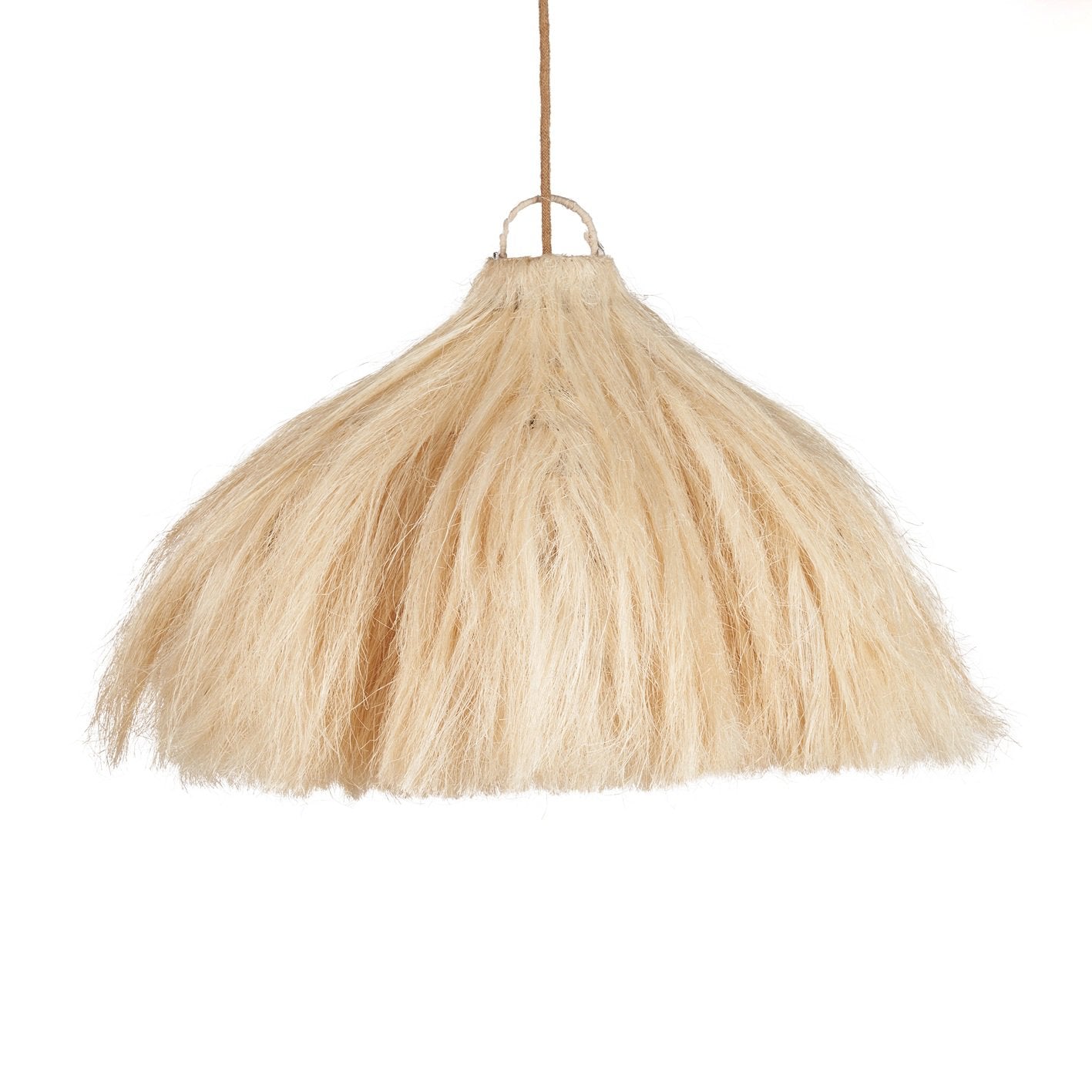 Hanglamp Rami – hennep, naturel, ø60×50 cm
