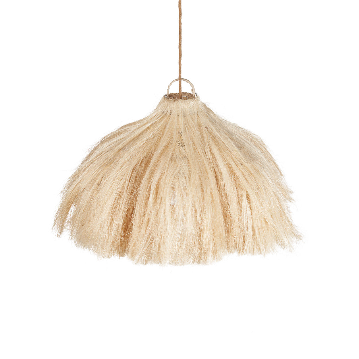 Hanglamp Rami – hennep, naturel, ø60×50 cm