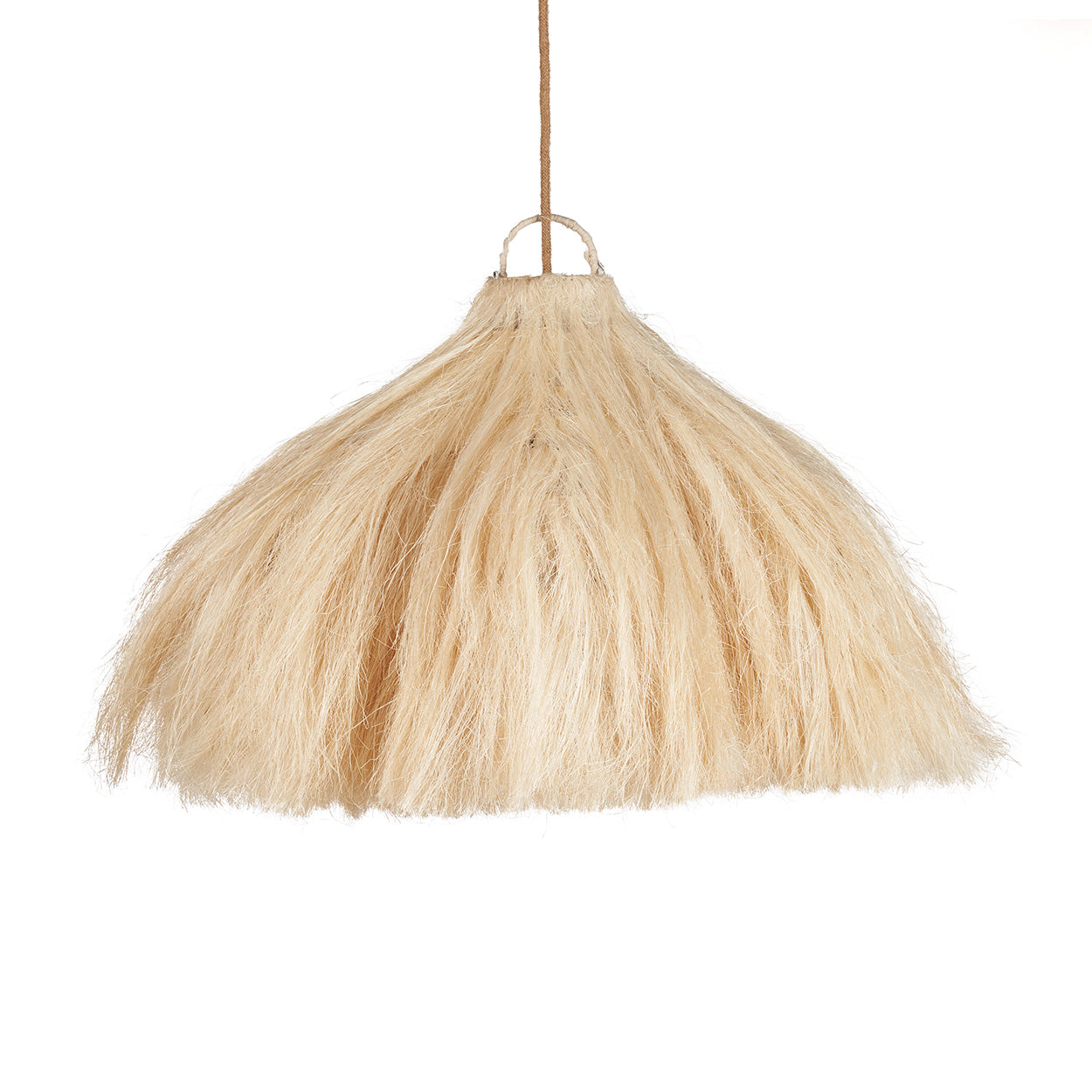 Hanglamp Rami – hennep, naturel, ø110×80 cm