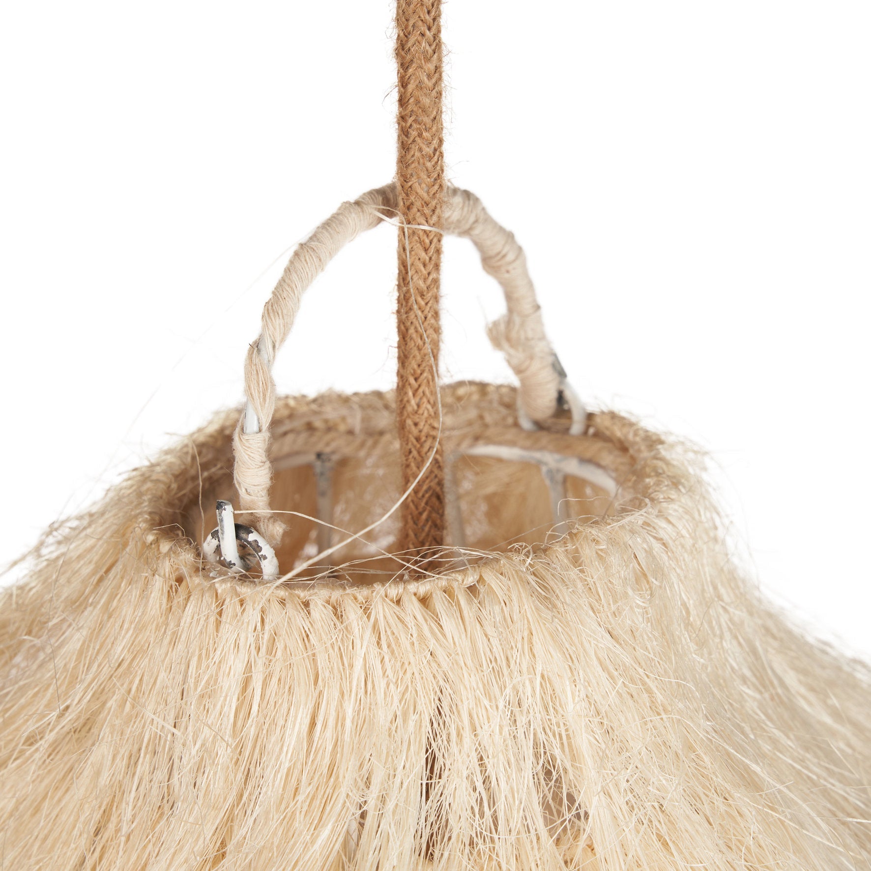 Hanglamp Rami – hennep, naturel, ø110×80 cm