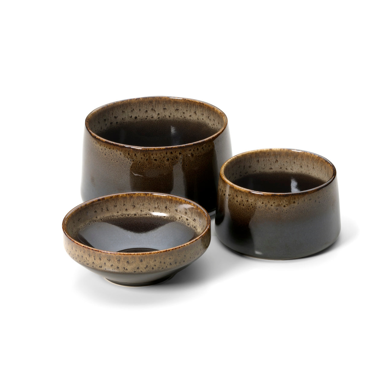 Kom Kyoto Laag – keramiek, donkerbruin, ø14×5 cm