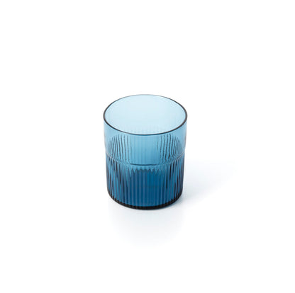 Szklanka Azure Rippled – niebieska, niska