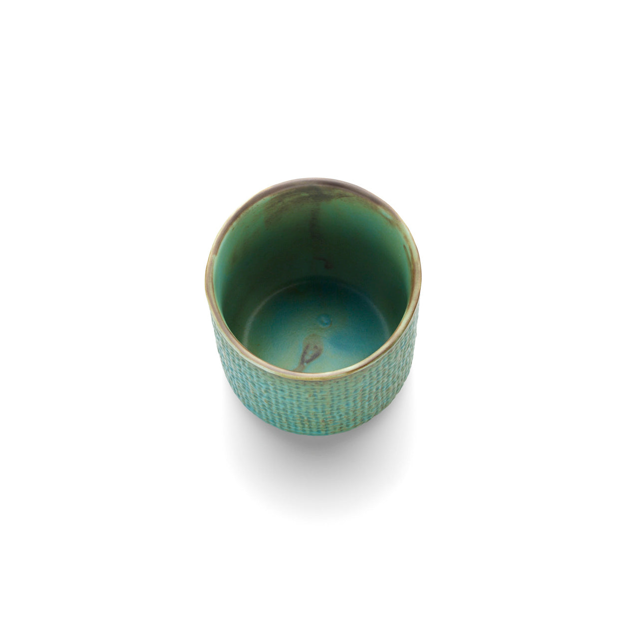 Beker Lagoon – keramiek, groenblauw, ø7×7 cm