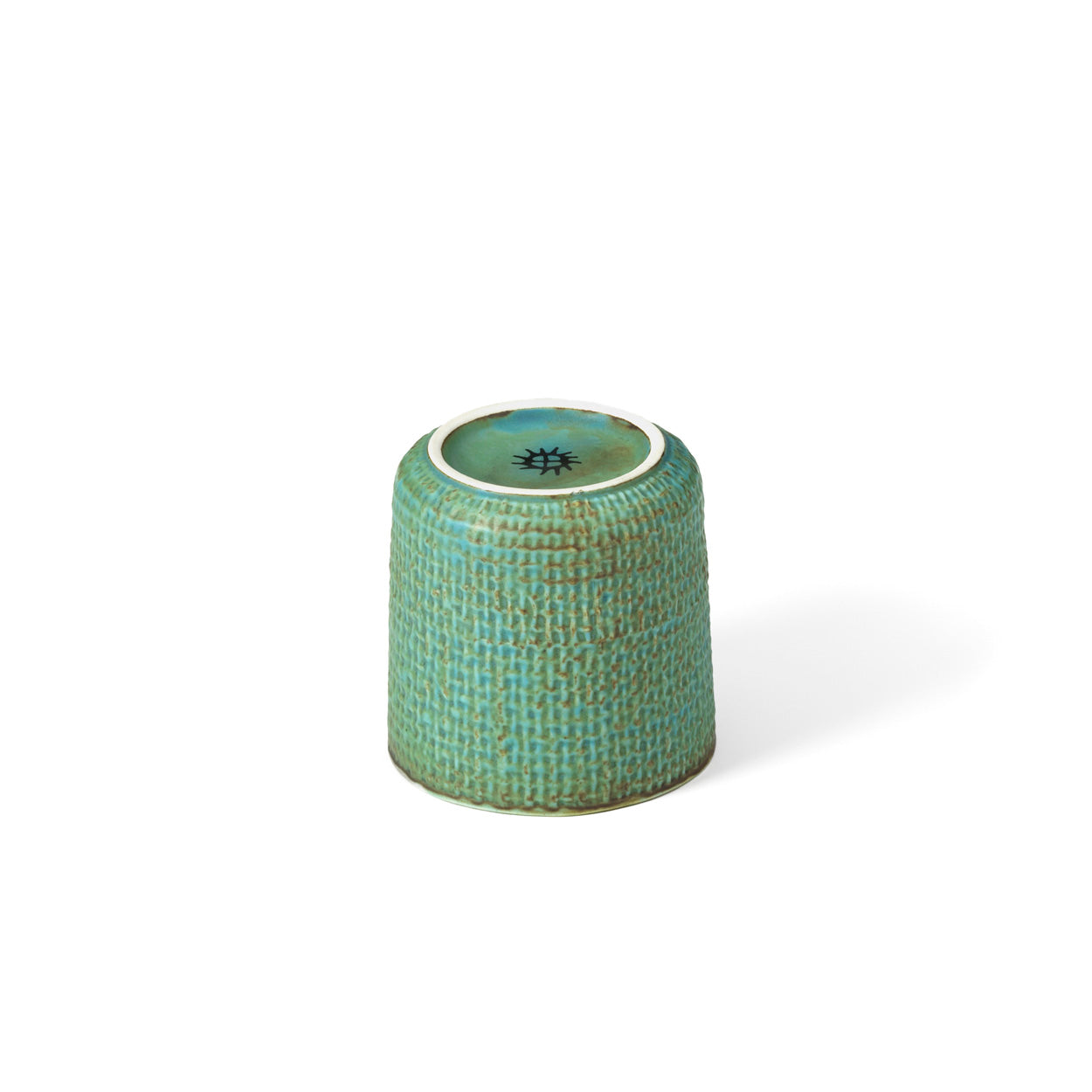 Beker Lagoon – keramiek, groenblauw, ø7×7 cm