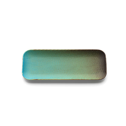 Bord Lagoon – keramiek, turquoise, M 30x12 cm