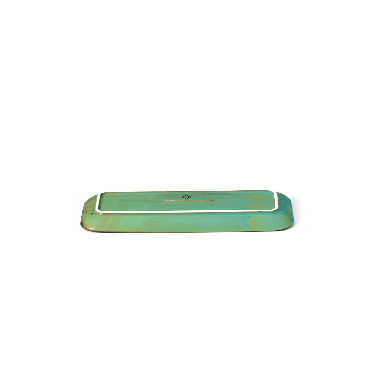Bord Lagoon – keramiek, turquoise, M 30x12 cm