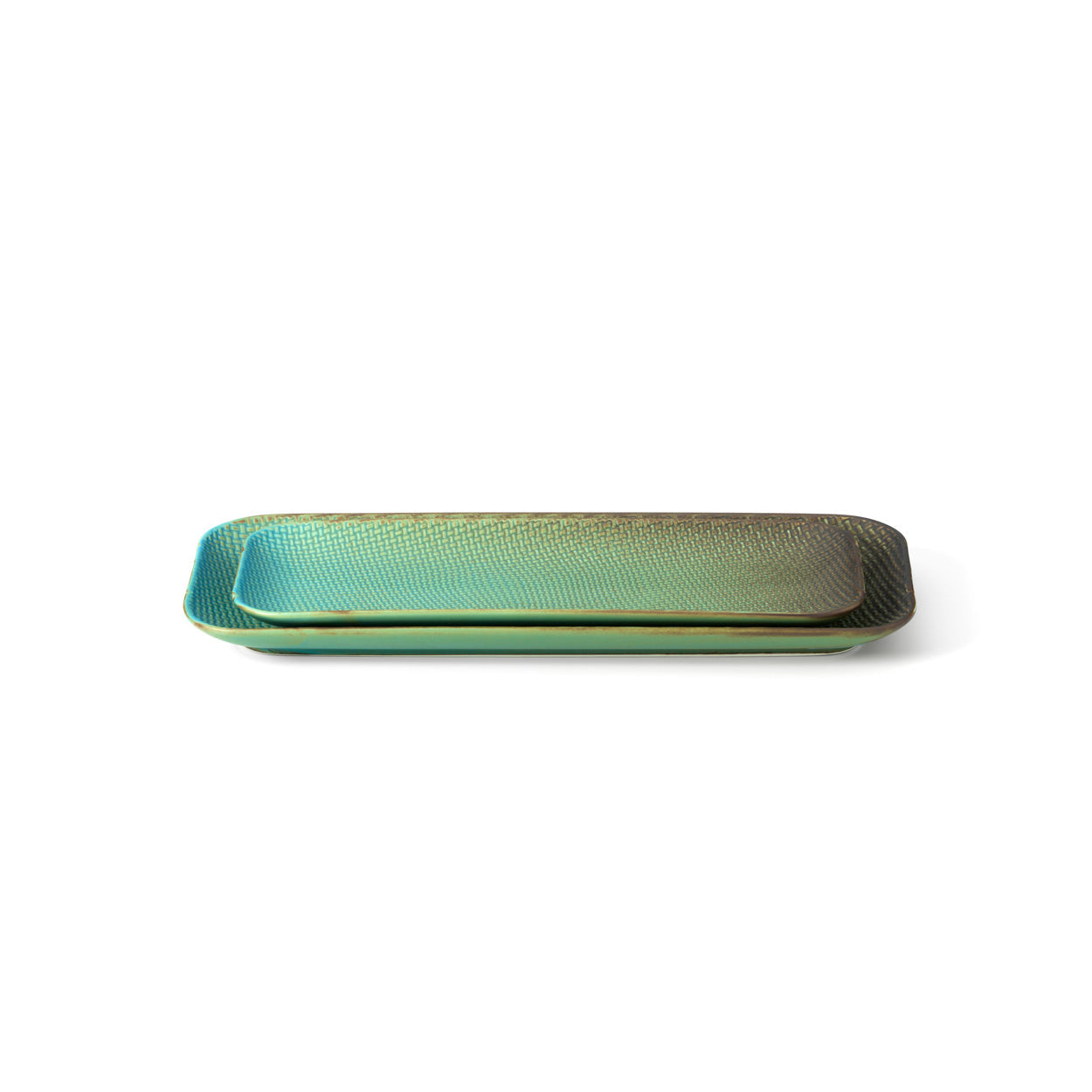 Bord Lagoon – keramiek, turquoise, M 30x12 cm