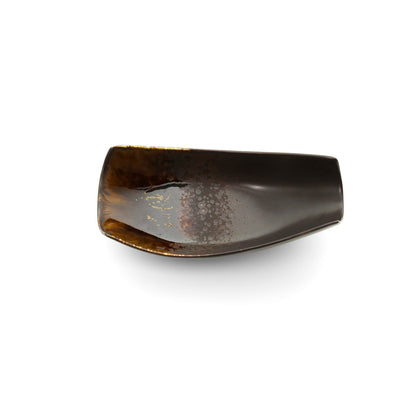 Serveerkom Merapi – keramiek, bruin, 21x10x8 cm