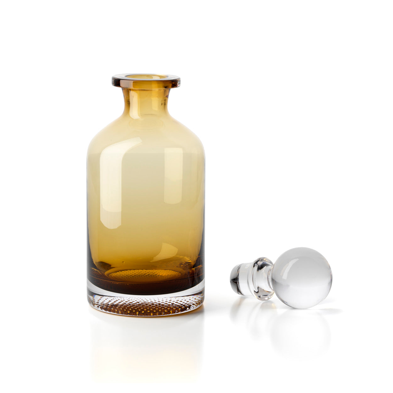 Karaf Dot Decanter – gerecycled glas, amber, ø9×27 cm