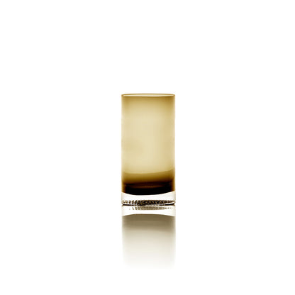 Bicchiere longdrink Dot – vetro riciclato, ambra, ø7×15 cm