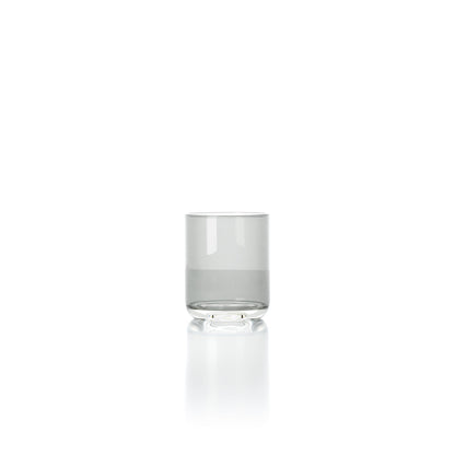 Drinkglas Grip – gerecycled glas, rookgrijs, ø8×10 cm