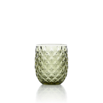 The Starbeam Water Glass - Olive Green