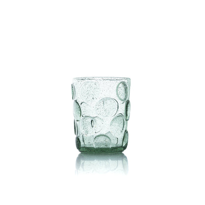 The Frosted Dot Water Glass - Aqua