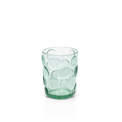 The Frosted Dot Water Glass - Aqua