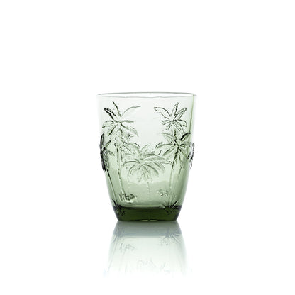 The Palm Breeze Water Glass - Green
