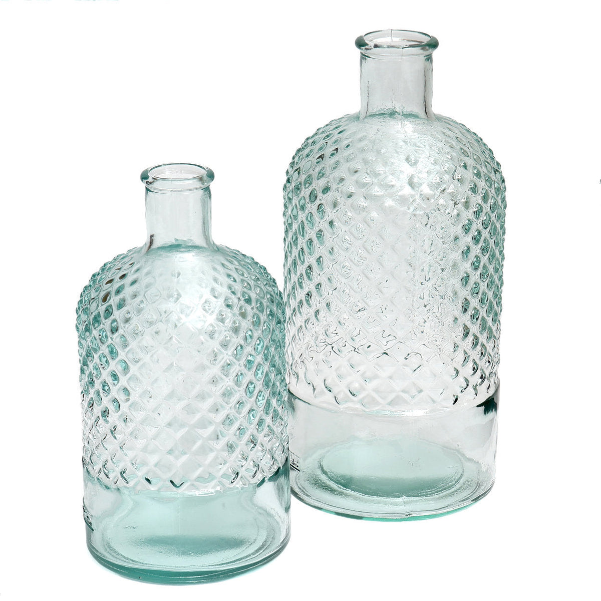 Wazon Zuanshí — szkło z recyklingu, niebieski, 28 cm (M)