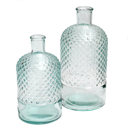 Wazon Zuanshí — szkło z recyklingu, niebieski, 28 cm (M)