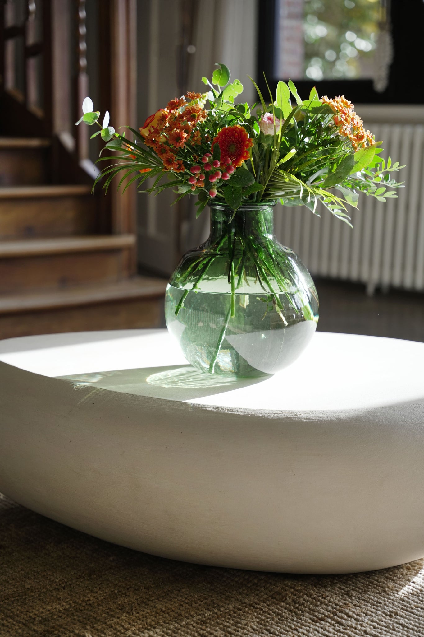 Vaas Yugang – gerecycled glas, groen, ø25x31 cm