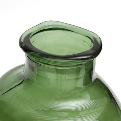 Vaas Yugang – gerecycled glas, groen, ø25x31 cm