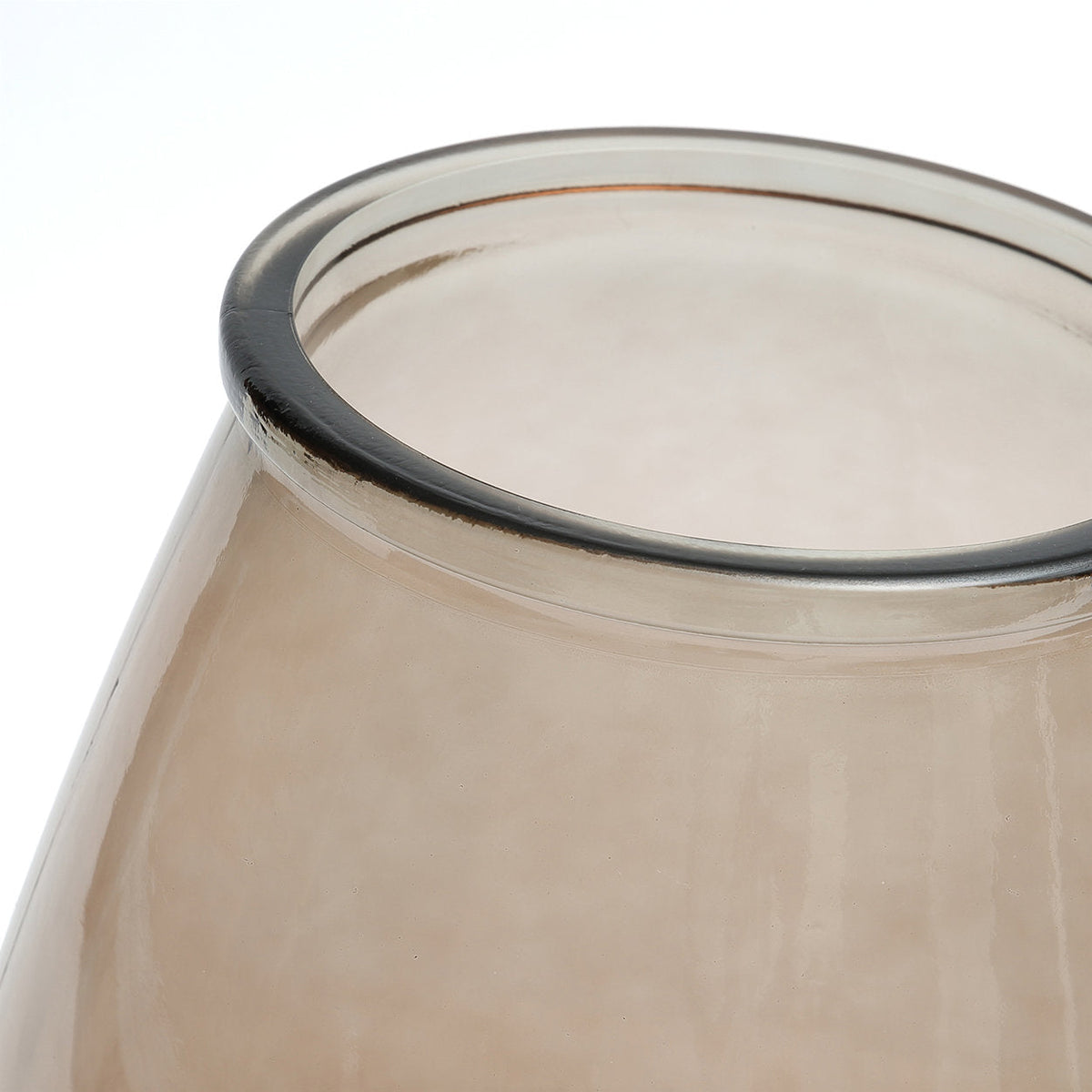 Vase Qiezi – verre recyclé beige, L