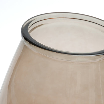 Vase Qiezi – verre recyclé beige, L