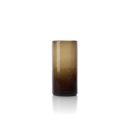 Drinkglas Dusk hoog – gerecycled glas, antraciet, ø8×13 cm